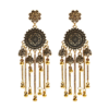Retro Bollywood Long Drop Earrings - 9