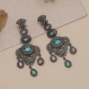 Multi Color Black Antique Earrings