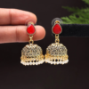 Red Color Oxidised Earrings