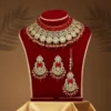 Red Color Kundan Necklace Set