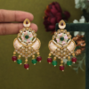 Maroon & Green Color Meenakari Earrings