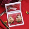 Maroon & Green Color Meenakari Earrings