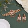 Rani Color Choker Meenakari Matte Gold Necklace Set