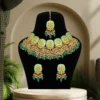 Rama Green Color Premium Meenakari Necklace Set